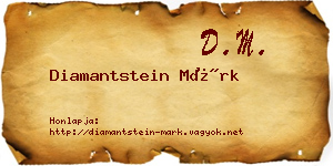 Diamantstein Márk névjegykártya